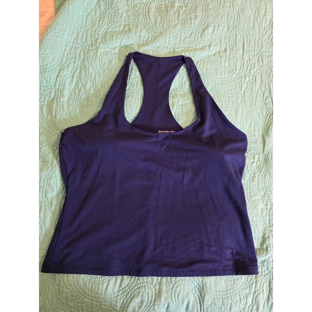 Abercrombie & Fitch Modal-Blend Racerback Tank Top Navy Blue XL Womens‎